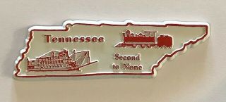 Vintage Tennessee Second To None White Red State Fridge Refrigerator Magnet 67
