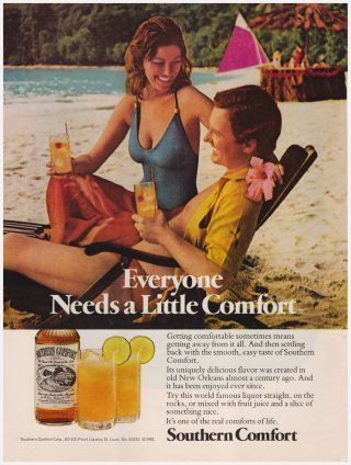 1982 Southern Comfort Vintage Print Ad