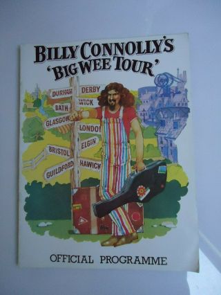 Billy Connolly Tour Programme 1979 Big Wee Tour Vintage With 3d Glasses