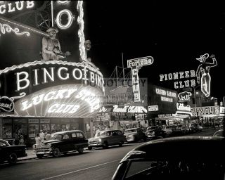 1950s Vintage Photo Of The Las Vegas Strip - 8x10 Photo (aa - 317)