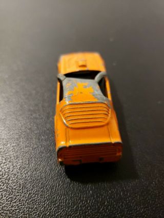 Vintage Tootsie Toy Orange Pontiac FireBird Fire Bird Die Cast Metal Car USA 3
