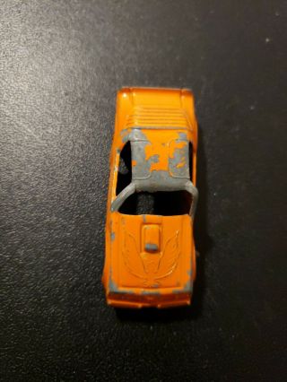 Vintage Tootsie Toy Orange Pontiac FireBird Fire Bird Die Cast Metal Car USA 5