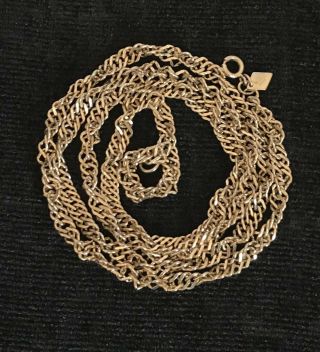 Vintage Sarah Coventry Gold Plated Twisted Rope Chain Necklace 30 " 76cm Long