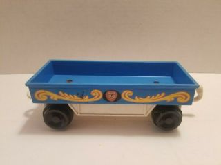 Vintage Fisher - Price Little People Circus Train Blue Lion Car Replacement