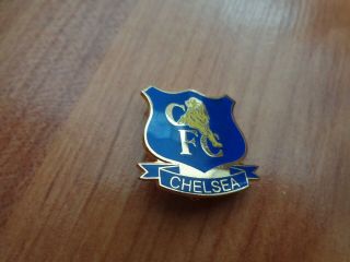 Classic Vintage Chelsea Fc Emblem Crest Logo Shield Enamel Football Pin Badge