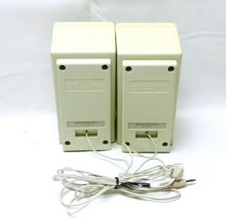 Vintage Gaming Creative Labs Sound Blaster SBS10 Stereo Computer Speakers White 4