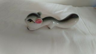 Vintage Ceramic Black Squirrel Chipmunk Pink Ears Single Salt Pepper Shaker