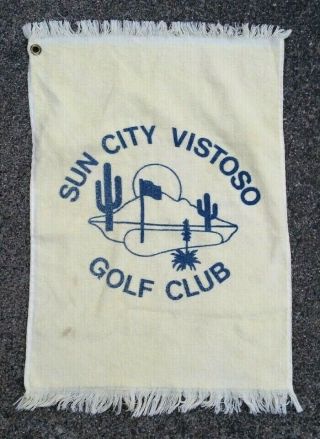 Vintage Sun City Vistoso Golf Towel Yellow