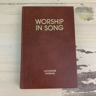 Nazarene Hymnal - Vtg 1972 Worship In Song Hardback Music Red Christian Book