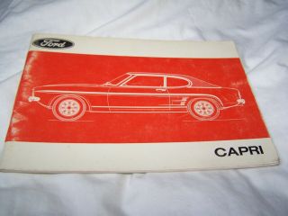Vintage Ford Capri Car Drivers Handbook July 1972