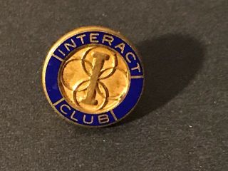 Vintage 1/10 10kgf Interact Club Lapel Pin Tie Tac Rotary International -