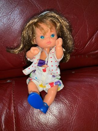 Vintage Heart Family Barbie Baby Toddler Doll 1976 Mattel Freckles
