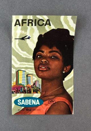 Sabena Africa Vintage Airline Luggage Label Baggage