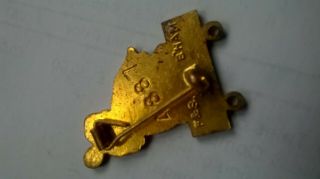 Vintage enamel and goldtone Gazette Club Speedway Badge ' founded 1949 ' no.  4887 2