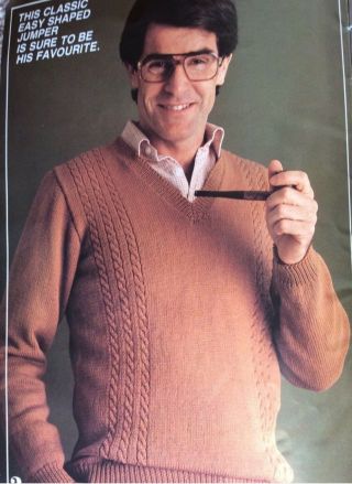Vintage Patons Men’s Knitting Pattern Book 716 Him In 5 Ply Bluebell