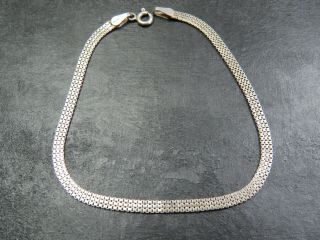 Vintage Sterling Silver Fancy Brick Link Bracelet C.  1990