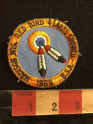 Vintage 1969 Madison Wisconsin Red Bird & 4 Lakes Council Boy Scouts Patch 96u9