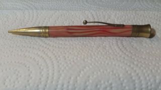 Vintage Red And White Design Welsh Mfg.  Co.  Mech Pencil