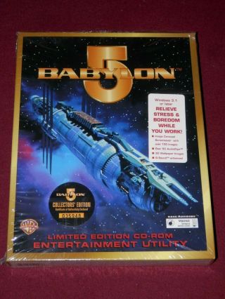 Pristine Babylon 5 Cd - Rom Entertainment Utility Vintage Pc Collector 