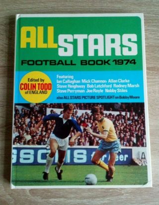 All Stars Football Book 1974 Vintage Soccer Hardback Annual Near