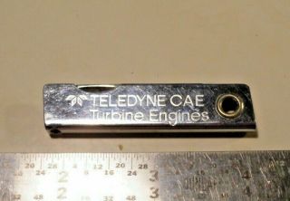 Vintage Keychain Blade Nail File Screwdriver Teledyne Cae Turbine Eng Stainless