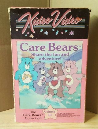 Vintage " Care Bears Share The Fun And Adventure " Vol 3 Vhs 1987