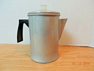 Vintage 9 Cup Mirro Aluminum Stove Top Camping Percolator Coffee Pot