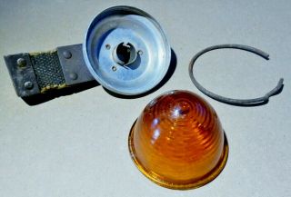 Vintage K D Lamp Co.  Amber Beehive Marker / Light Glass Lens