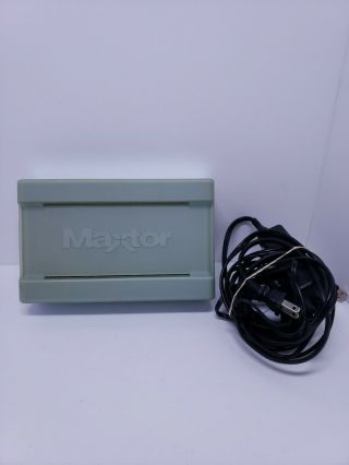 Vintage Maxtor Lll Mini 200gb External Hardrive With Power Cable With Usb2 Cable