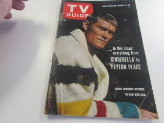 Vintage Tv Guide - 1/23/65 - Chuck Connors Returns - Cover -