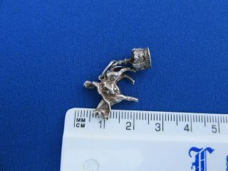VINTAGE 925 STERLING SILVER CHARM THE QUEEN ON HORSEBACK & ROYAL CROWN 5