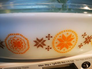 Vintage Pyrex Town & Country 1 1/2 Quart Divided Casserole Serving Dish with Lid 5