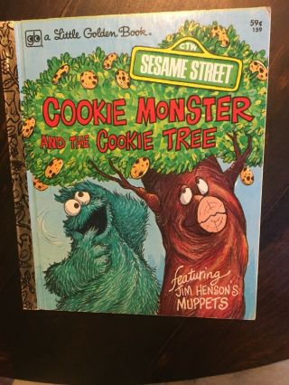 Cookie Monster And The Cookie Tree Sesame Street Little Golden Book 1977 Vintage