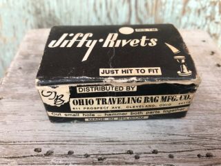 Vintage Jiffy Rivets,  Ohio Traveling Bag Mfg.  Co.  Made In Belgium