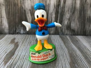 Donald Duck Disney Vintage Toy Push - Up Puppet By Gabriel