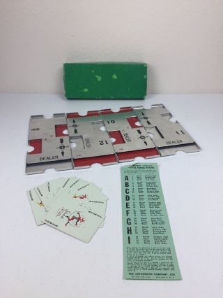 Vtg Set Of 4 Aluminum Bridge Boards 9 - 12 W/rules & 8 Joker Cards