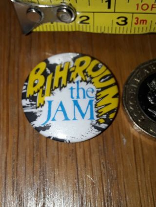 Vintage 1980s 25mm The Jam Badge Mod Punk Weller Badge Pinback Pin 82