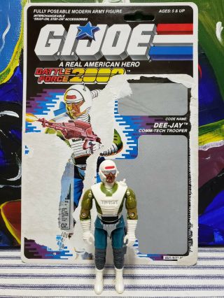 Vintage Gi Joe Dee - Jay 1989 V1 File Card Figure Toy O - Ring Battle Force 2000