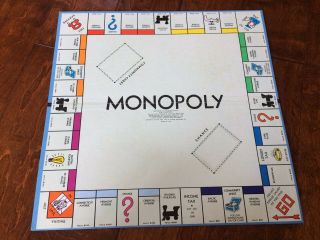 Parker Brothers Monopoly Game Board Replacement 1961 Vintage Blue Back
