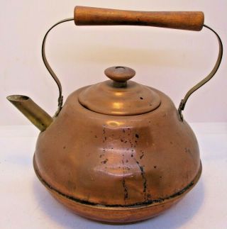 Vintage Spartan Copper Tea Kettle Brass Spout Minneapolis Teapot