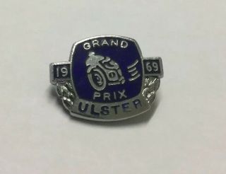 Vintage Motorbike Motorcycle Enamel Pin Badge - Ulster Grand Prix 1969 Badge