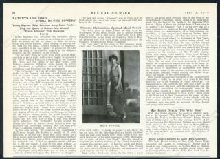 1919 Maud Powell Photo Gramercy Park Nyc Recital Vintage Print Article
