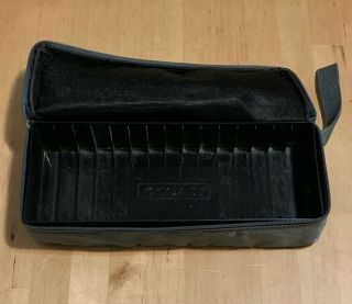 Vtg Coast 15 Cassette Tape Storage Holder Grey Portable Carrying Zip Case 5