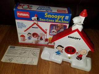 Vintage Playskool Snoopy Sno - Cone Machine Instructions Peanuts