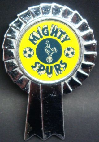 Tottenham Hotspur Fc Vintage Insert Type Badge Brooch Pin In Chrome 36mm X 53mm