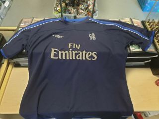 Vintage Umbro Chelsea Fc Football Shirt Fly Emirates Size Xl