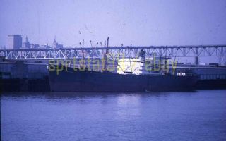 General Cargo Freighter " John Waterman " - Vintage 35mm Color Ship Negative