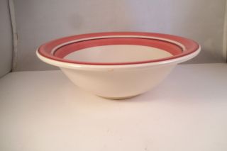 Vintage Jmp Chromatics Stoneware Japan Cereal Bowl Pink Stripe