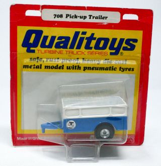 Vintage 1969 Qualitoys Turbine Truck Series Corgi Toys 708 Pick - Up Trailer