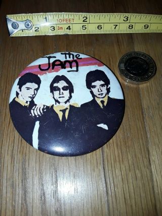 Vintage 1970s/80s Large Bin Lid 62 Mm The Jam Badge Mods Pin Badge